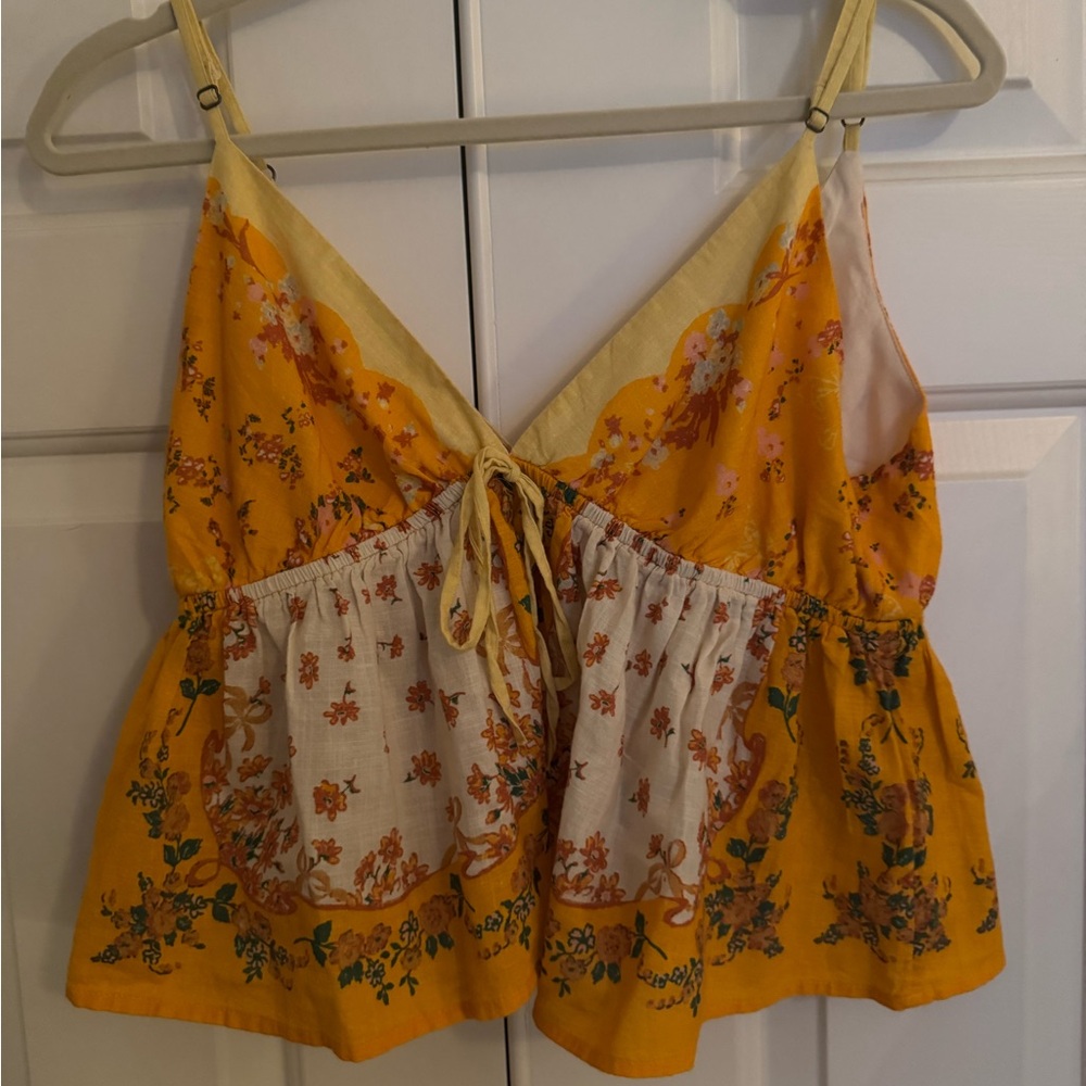 Free People cropped camisole with adjustable straps